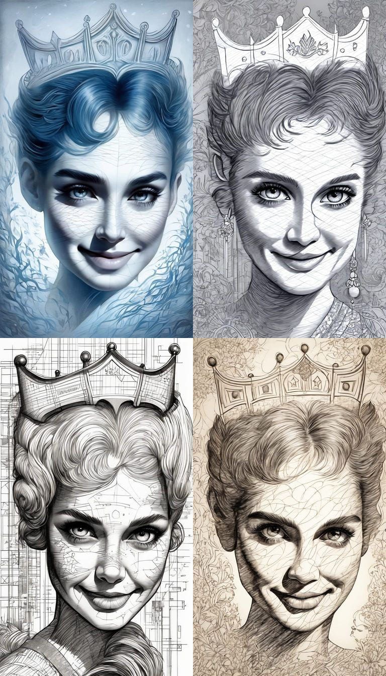 Ethereal Fantasy Portrait with Ornate Crown