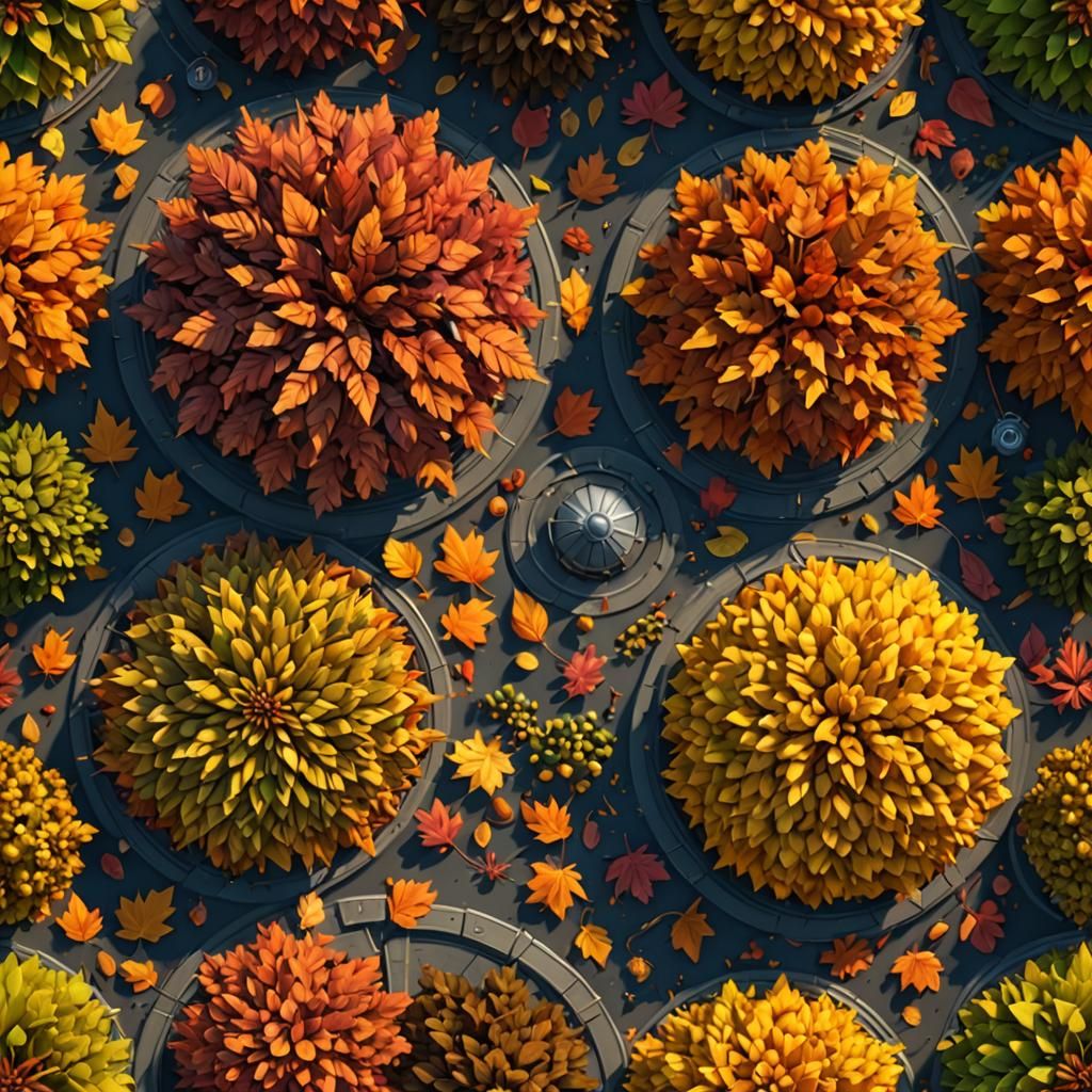Autumnal Portal Scene in Vivid 3D Rendering