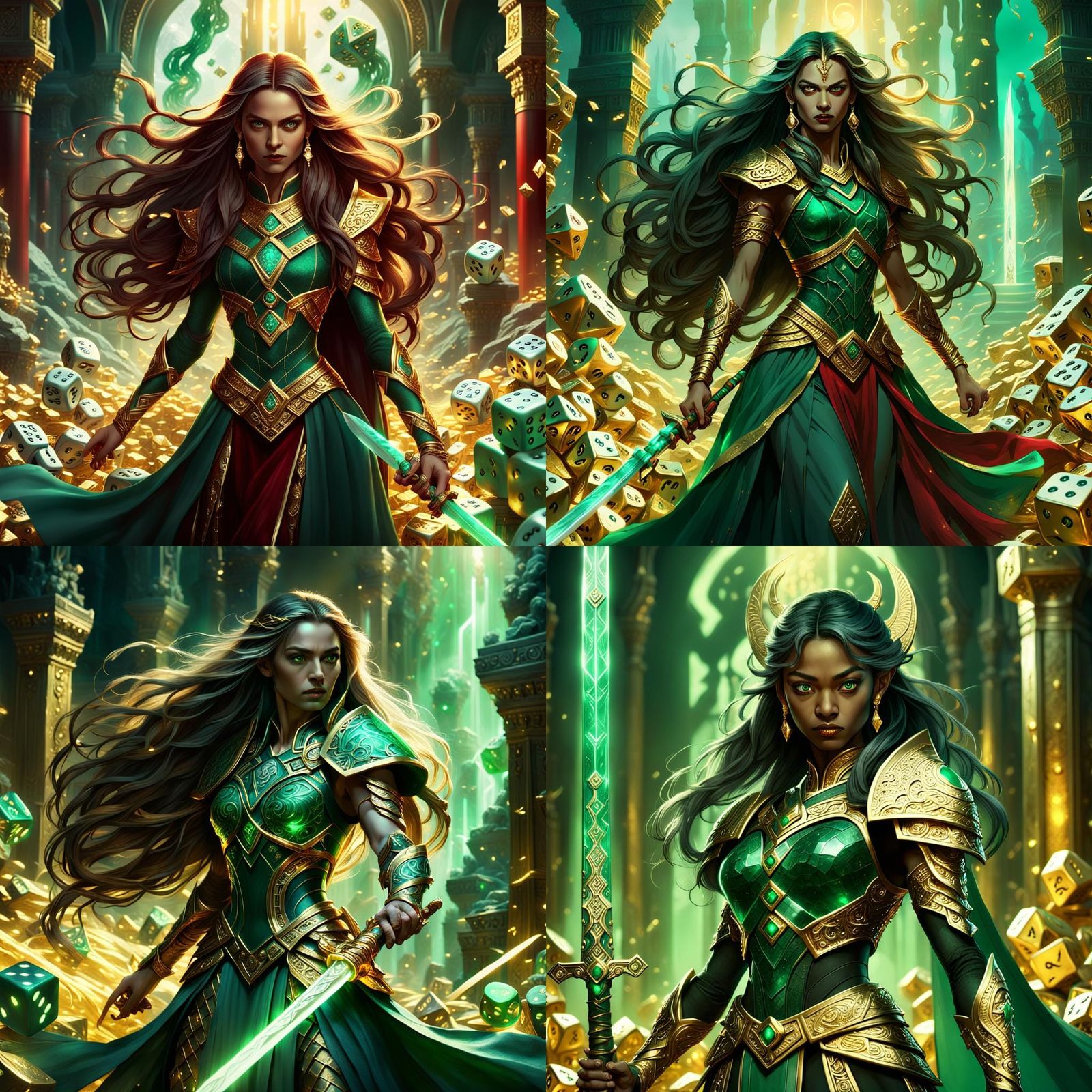 Goddess with Jade Sword: Fantasy Concept Art