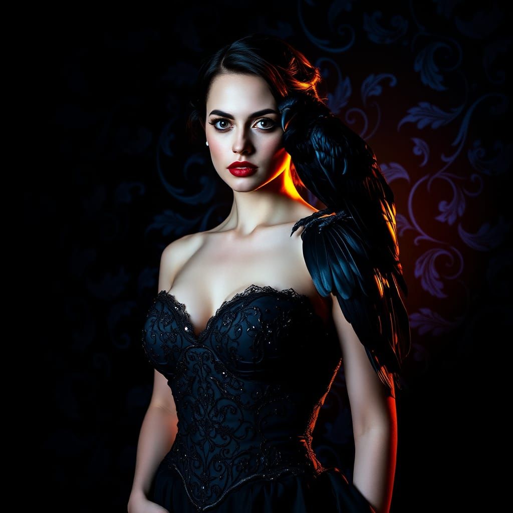 Breathtaking Beauty in Dark Elegance