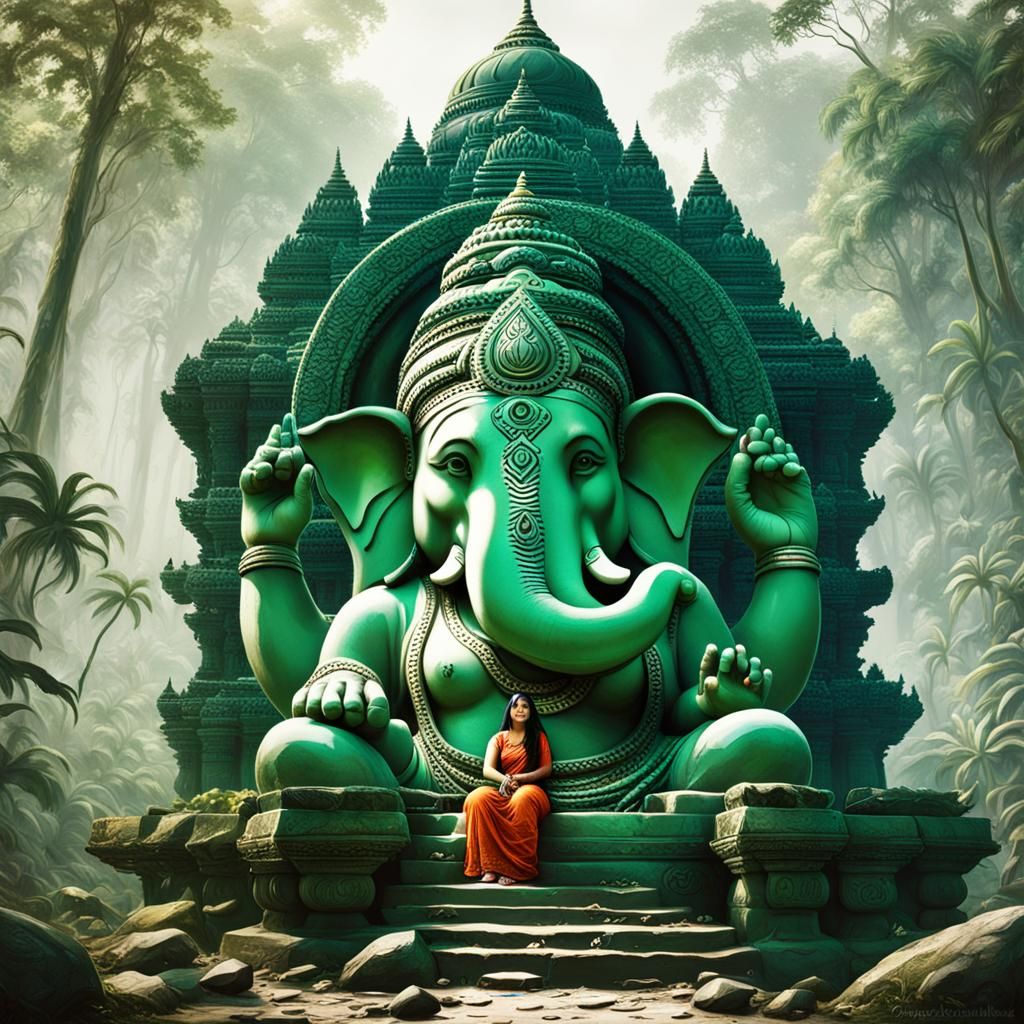 Ganesh Temple Adventure in Jungle, Sinister Art