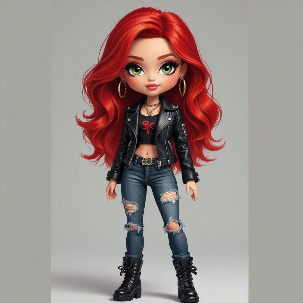 Edgy Metal Bratz Doll with Red Hair