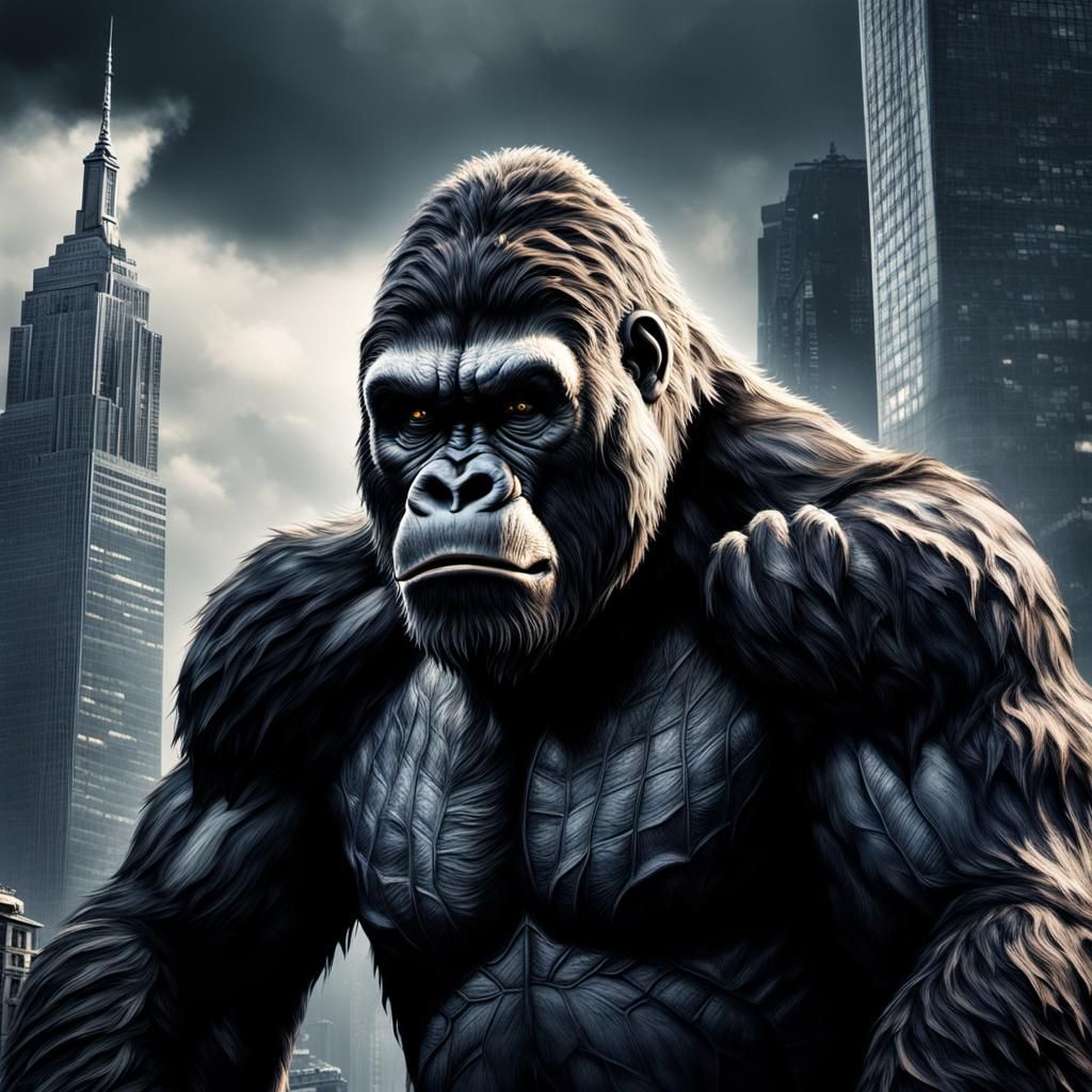 Hyperrealistic King Kong with Intricate Details