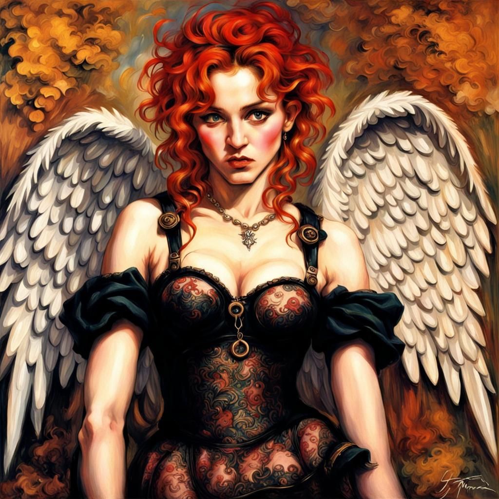 Punk Grunge Angel in Dreamy Anime Style