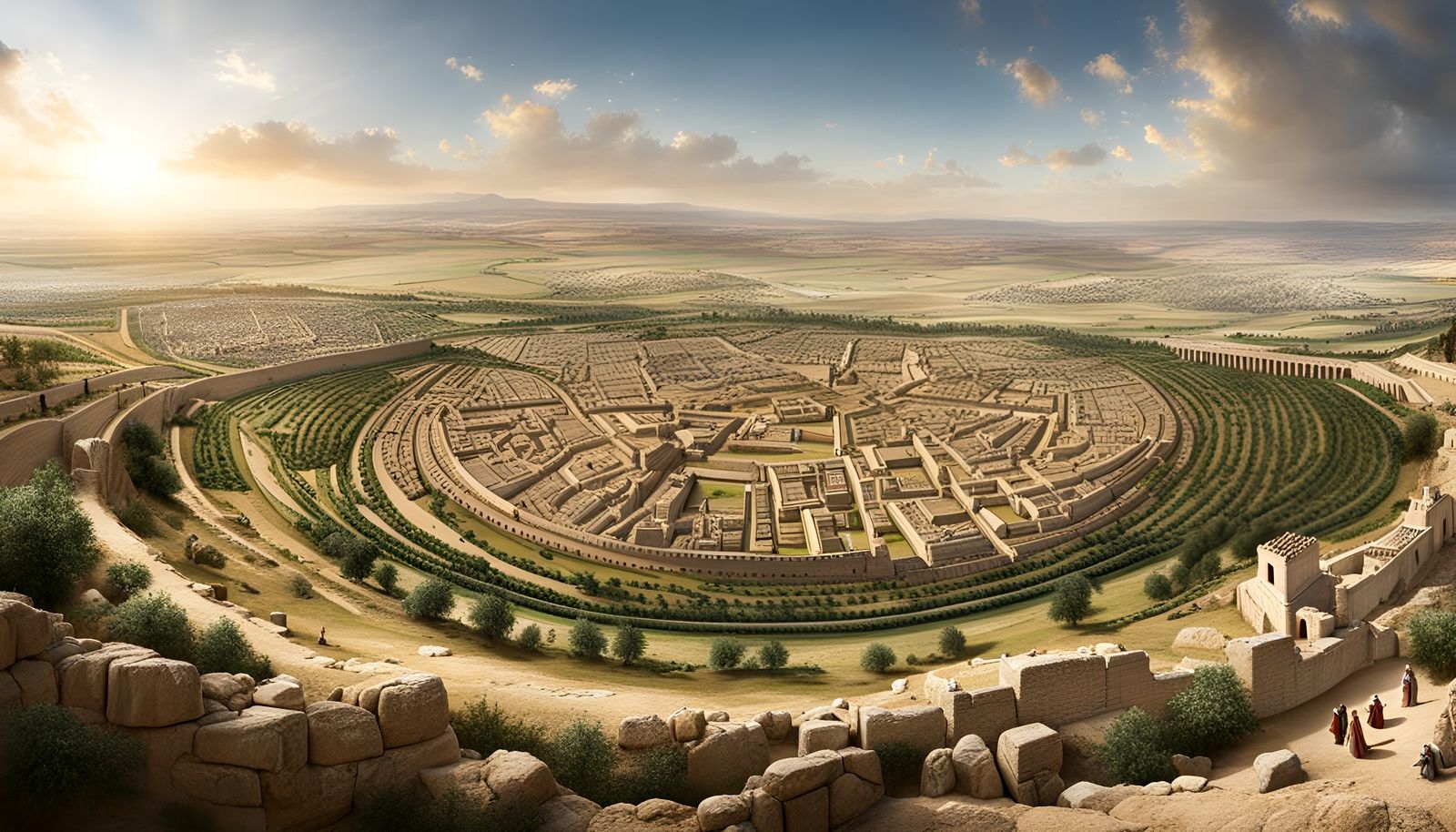 Ancient Israel City Panorama, 8th Century BC