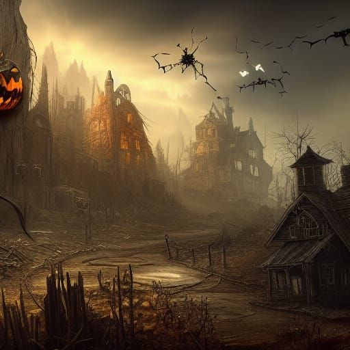 Post-Apocalyptic Halloween: Detailed Matte Painting