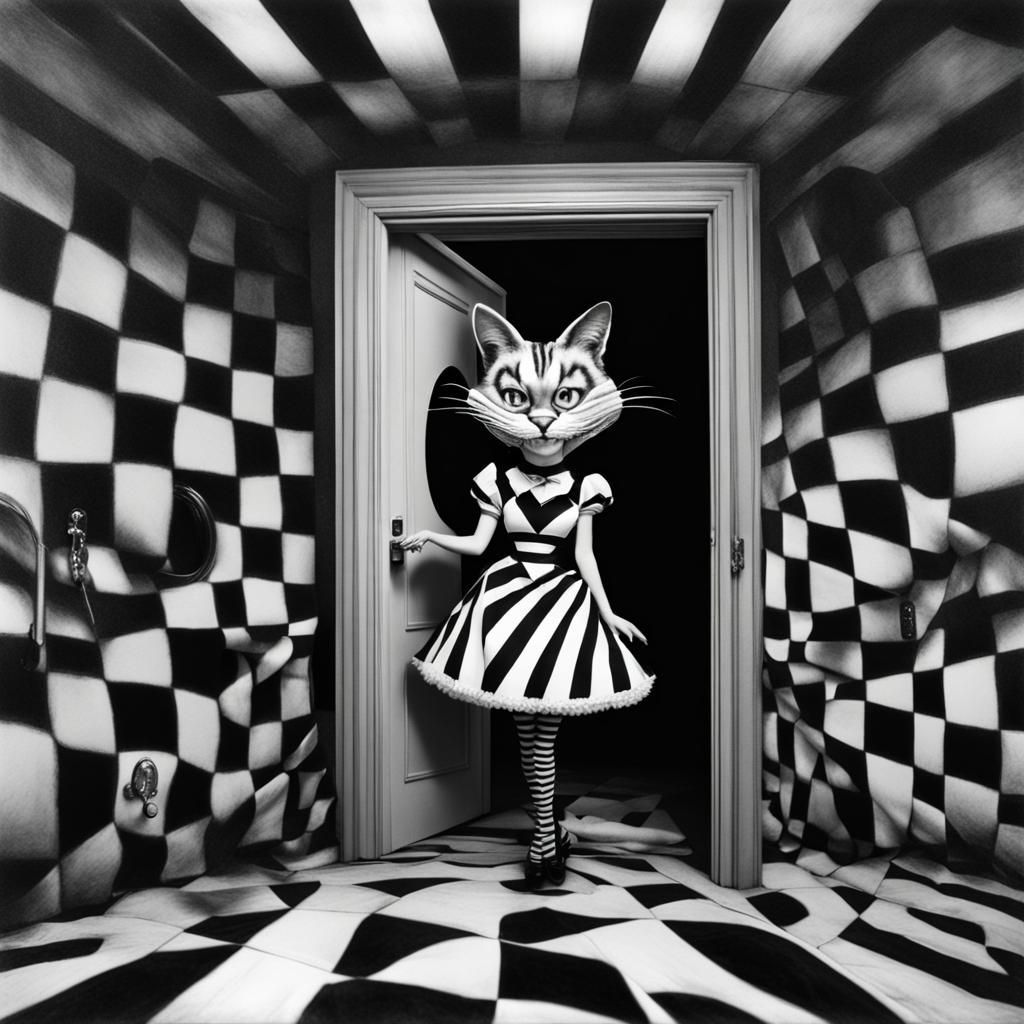 Sinister Queen of Hearts Optical Illusion