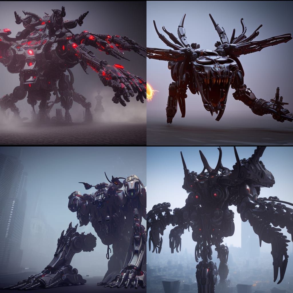 Demonic Realm Mech: Sci-Fi Epic in 8K
