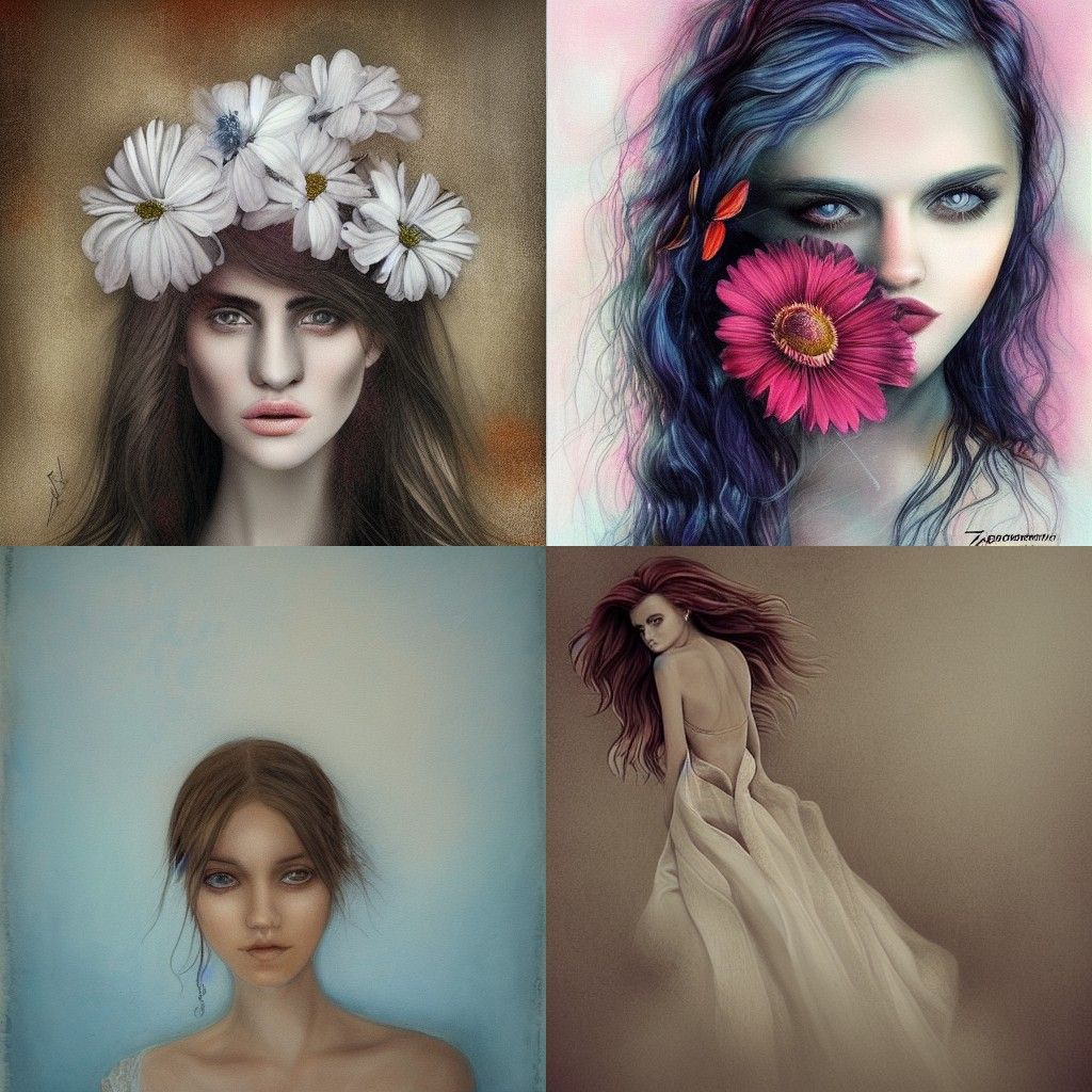 Abstract Portrait in Vibrant Brushstrokes