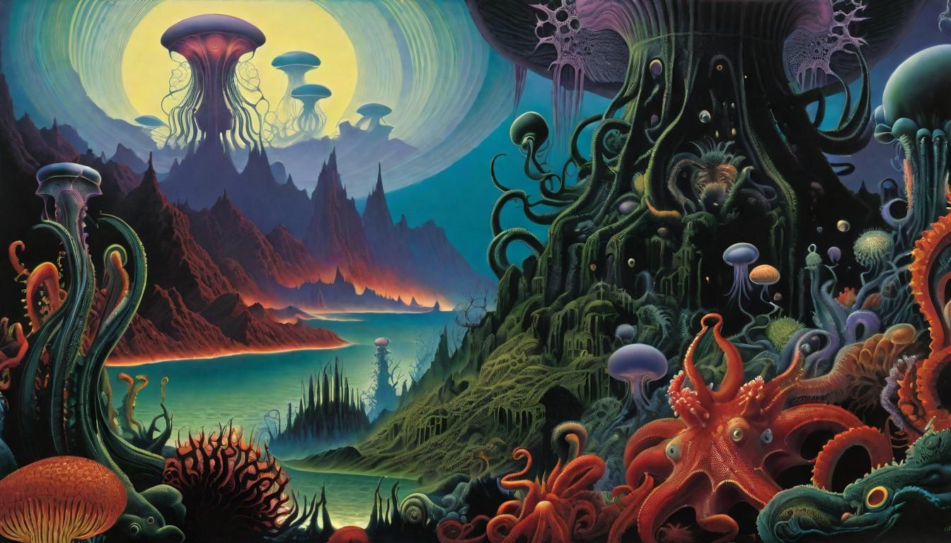 Lovecraftian Gothic Horror Landscape