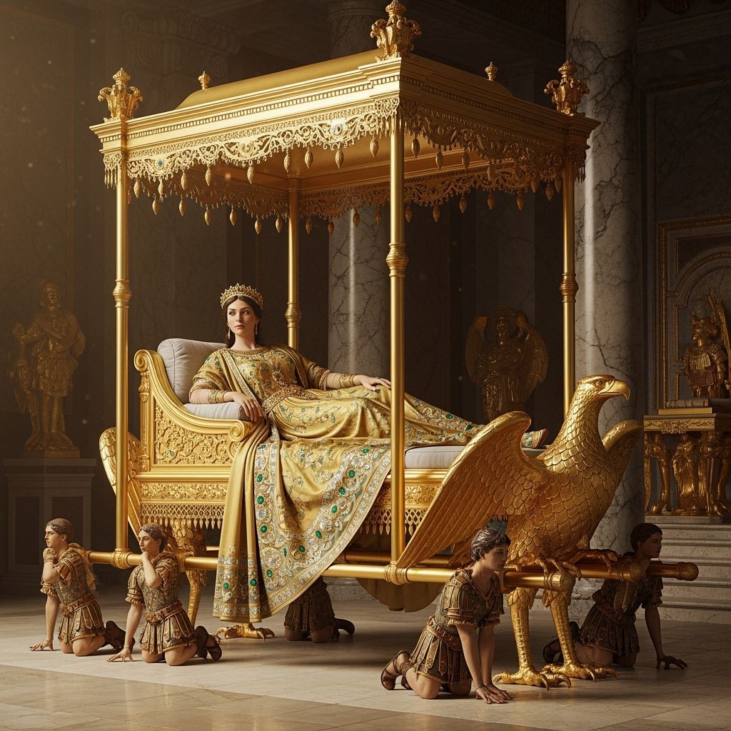 Roman Empress on Golden Litter, Renaissance Style