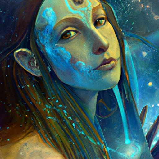 Orion and Sirius Star Portrait in Artgerm Style