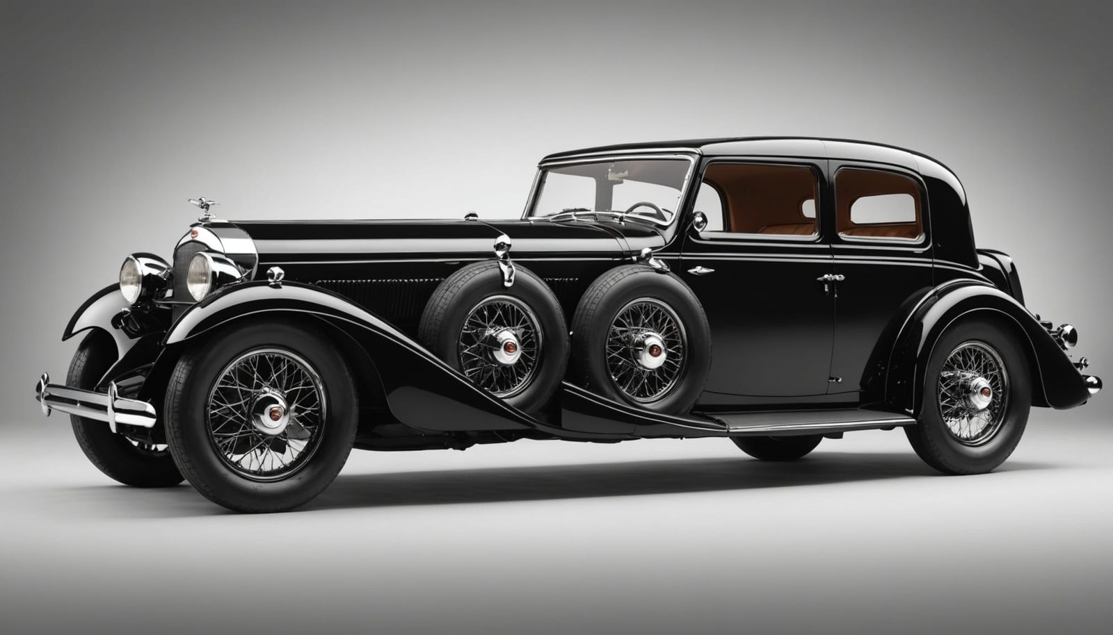 Vintage British Motorcar Showcased in Luxury Studio Setting