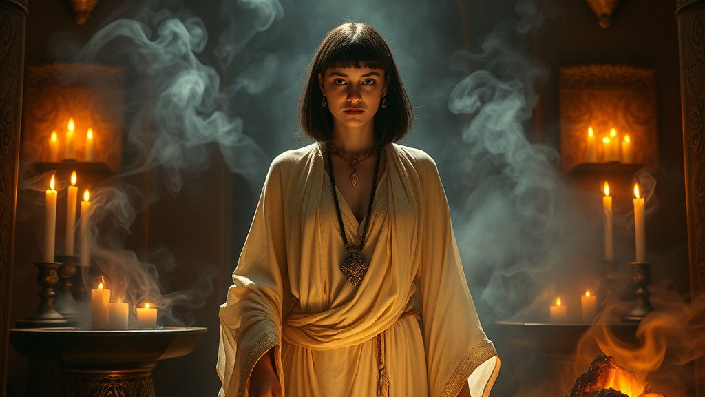 Mystical Priestess of Isis in Art Nouveau Style