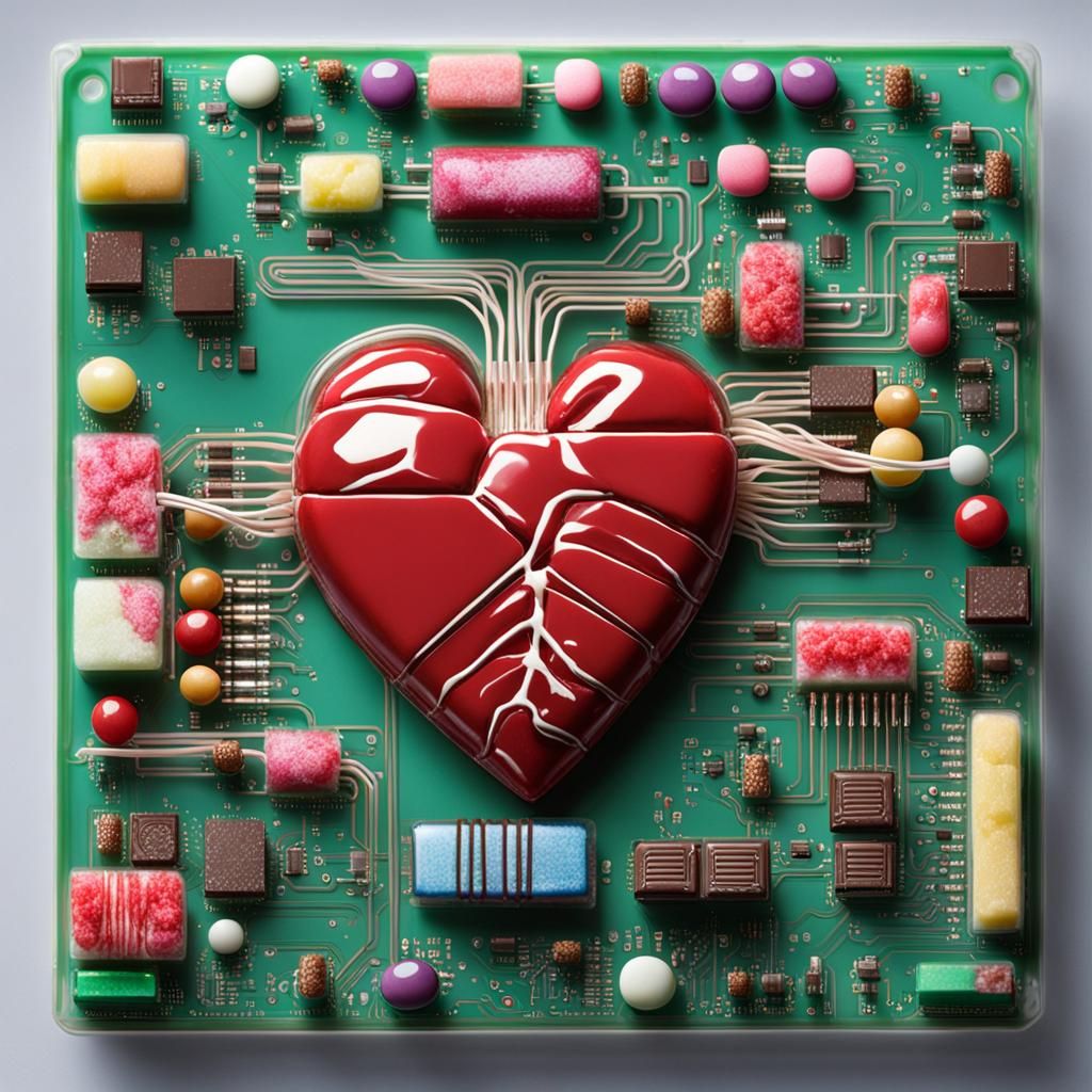 Candy Heart Pacemaker: Translucent Computer with Chocolate C...