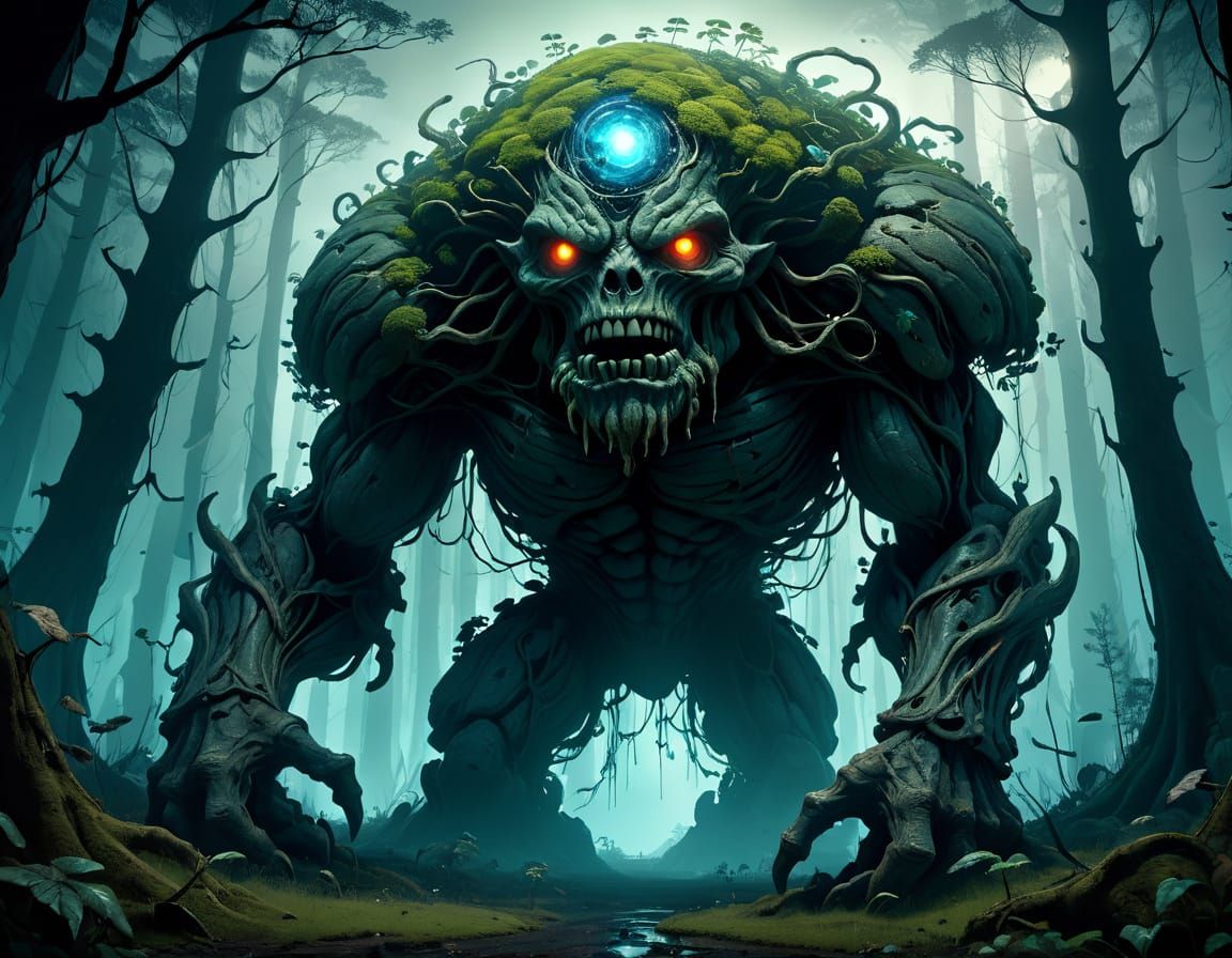 Colossal Earth Elemental Emerges in Fantastical Digital Art