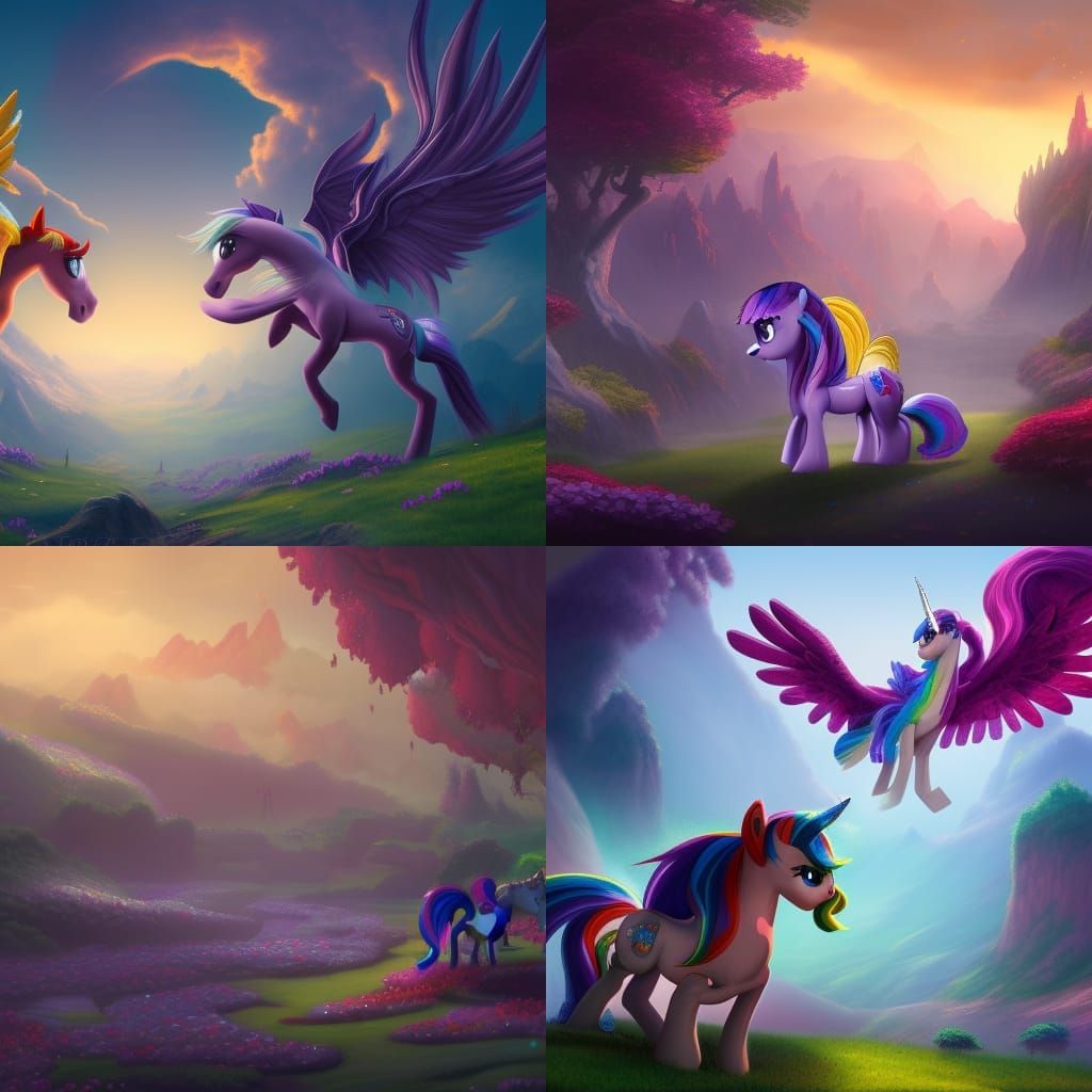 Detailed My Little Pony Matte Painting