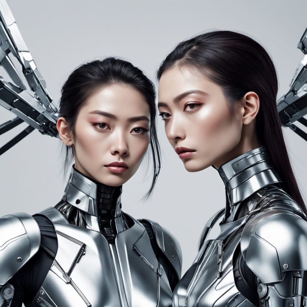 Cyberpunk Portrait of East Asian Woman in 8k