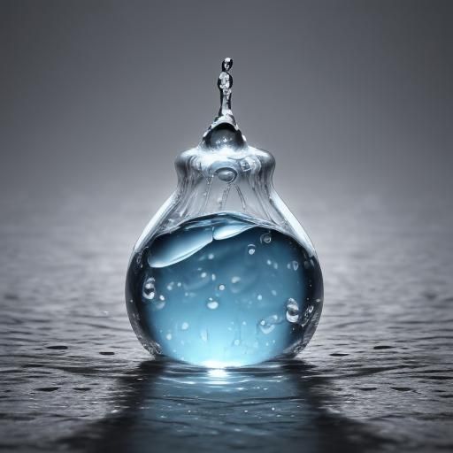 Detailed 8K Image of a Water Droplet