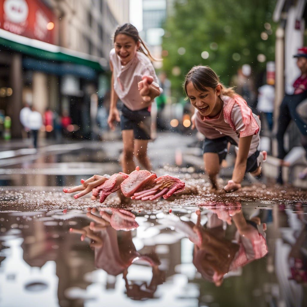 Cashiers Frolicking in a Puddle of Meat II