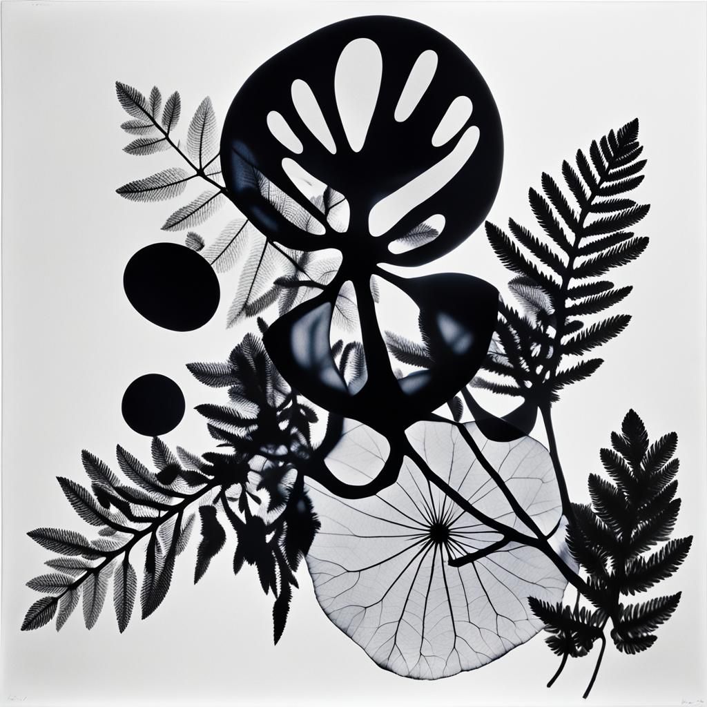 Abstract Photogram with Solarization Effects