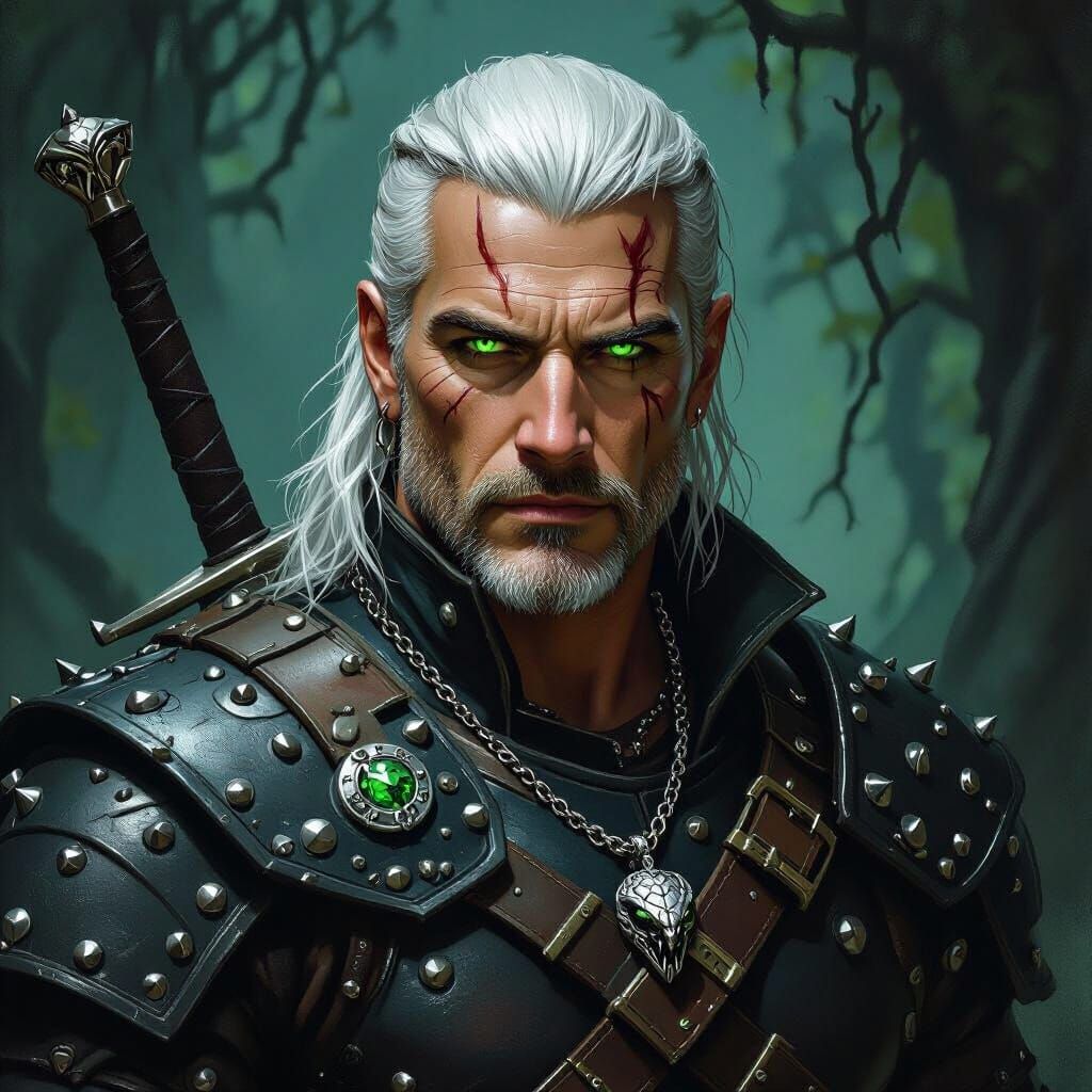 Fantasy Warrior Portrait in Frazetta-inspired Style