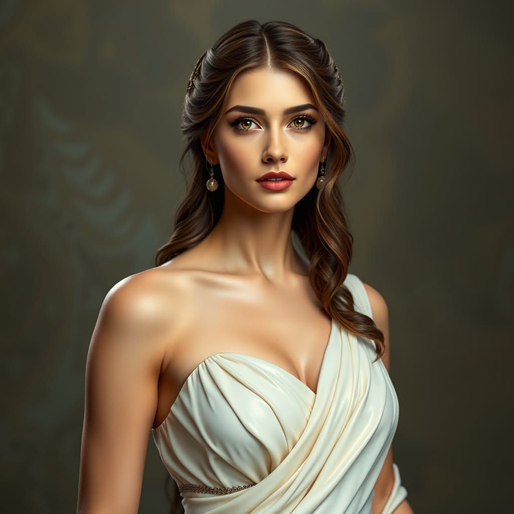 Greek Goddess in Latex Attire