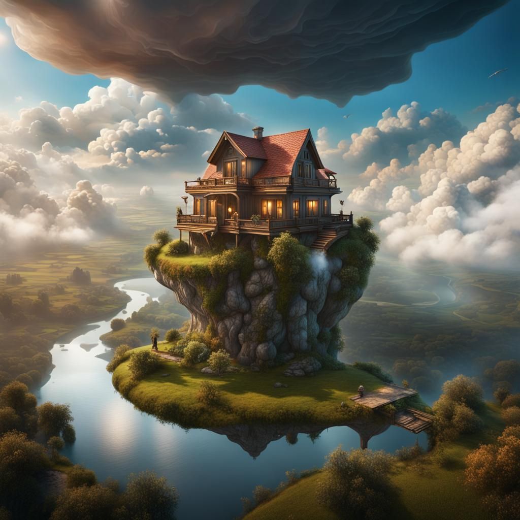Home in the Clouds, Fantasy Concept Art