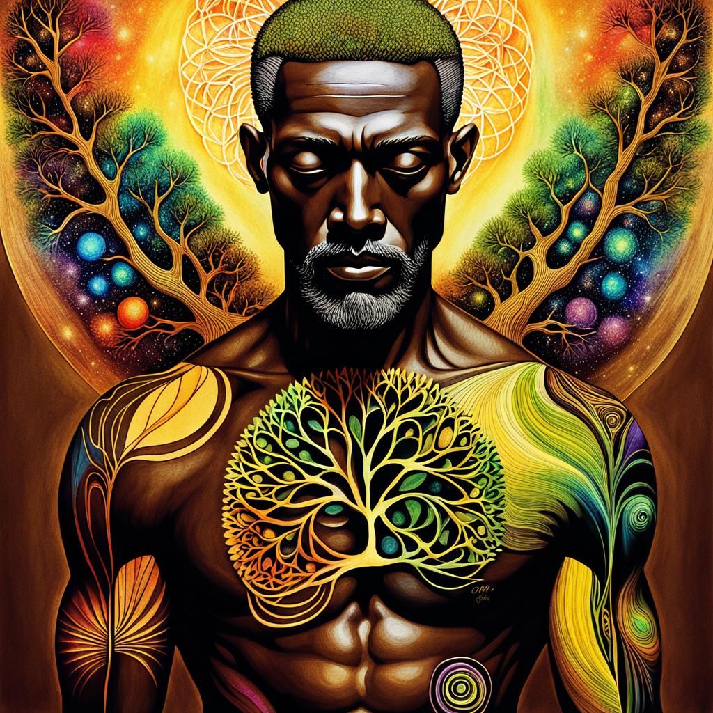 Mystical Tree of Life: Abstract Alcohol Ink Art