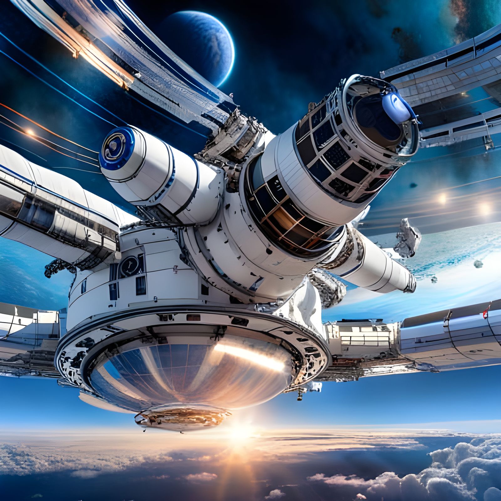 Steampunk Space Station for Deep Space Exploration