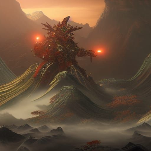 Genshin Impact Fan Art in Detailed Matte Painting