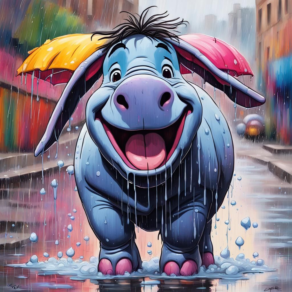 EEYORE LAUGHING for the 1st Time