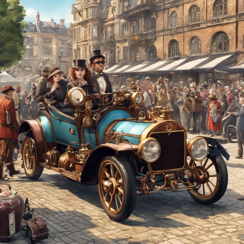 Vintage Steampunk Car Cruise