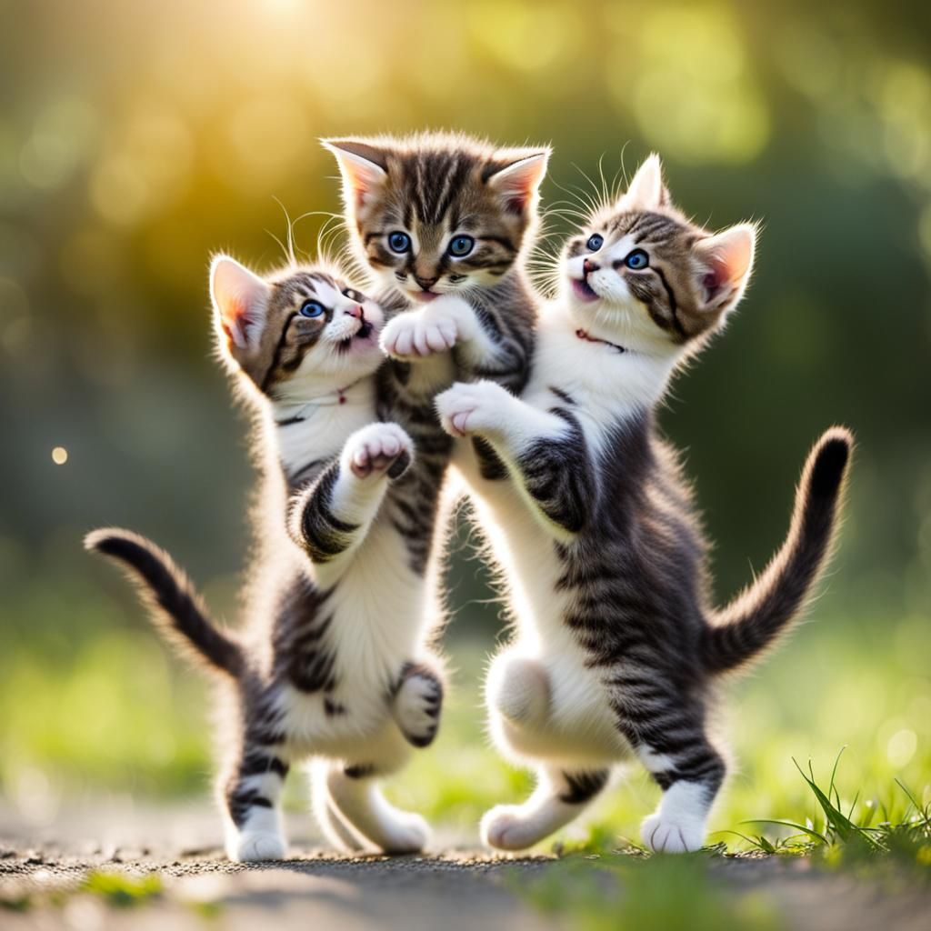 Playful Kittens Captured with Bokeh and Natural Light