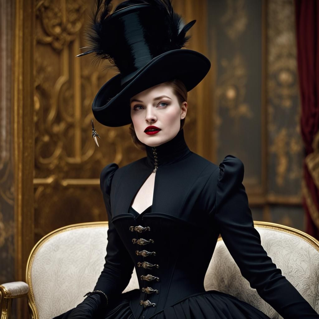 Holliday Grainger in Dior: Vintage Dark Fantasy Portrait