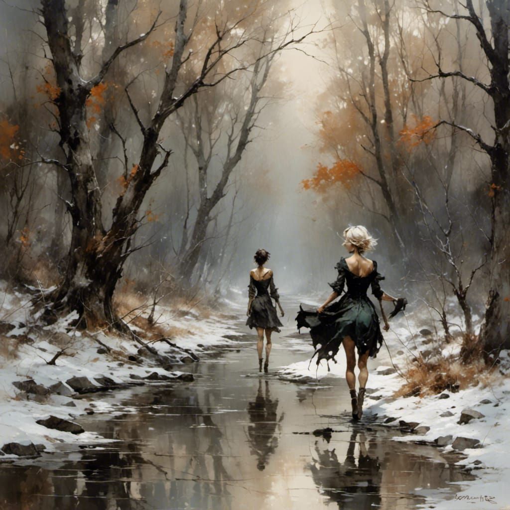 Solitary Figure Through a Matte Lens