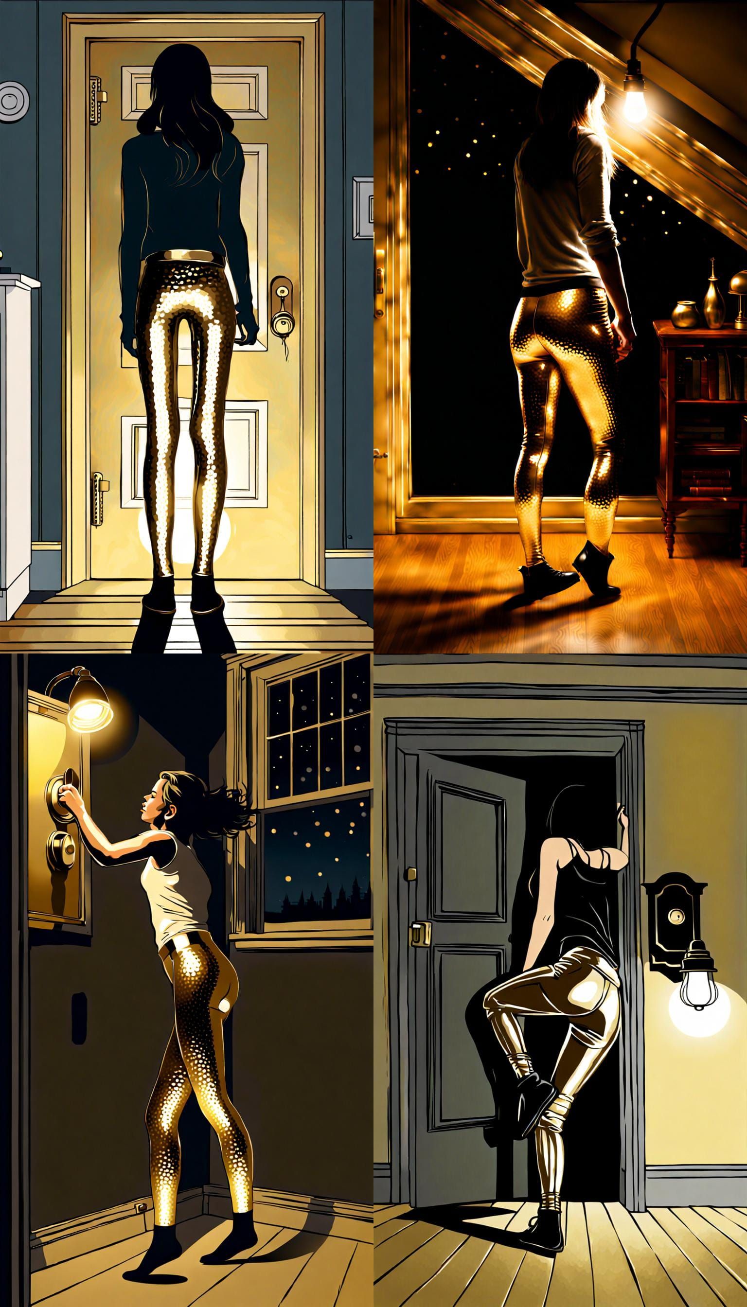 Hammered Brass Figure Turns Off the Lights