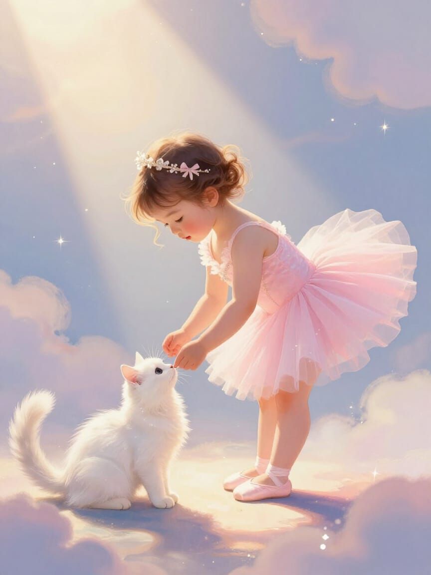 Little Ballerina & Her Kitten