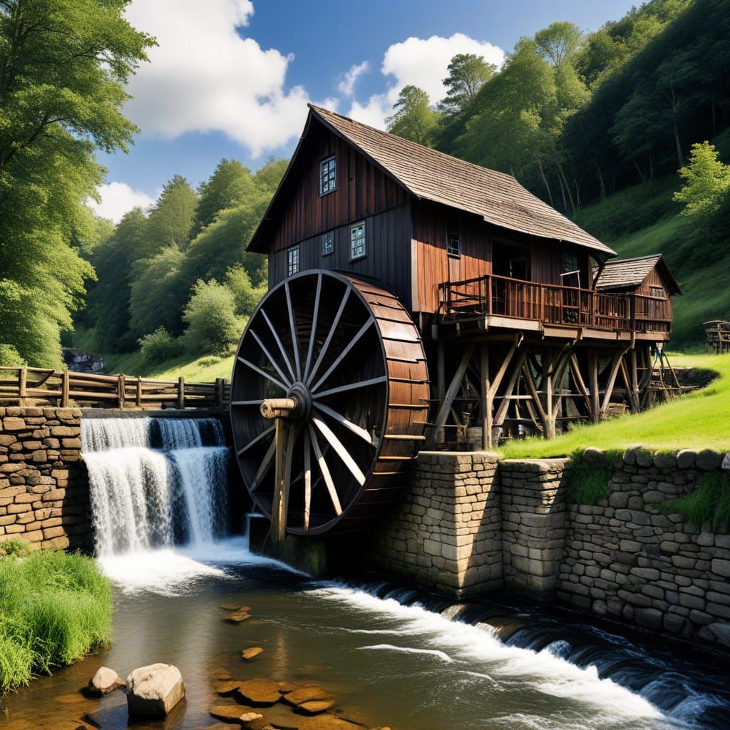 Ancient Waterwheels in Motion
