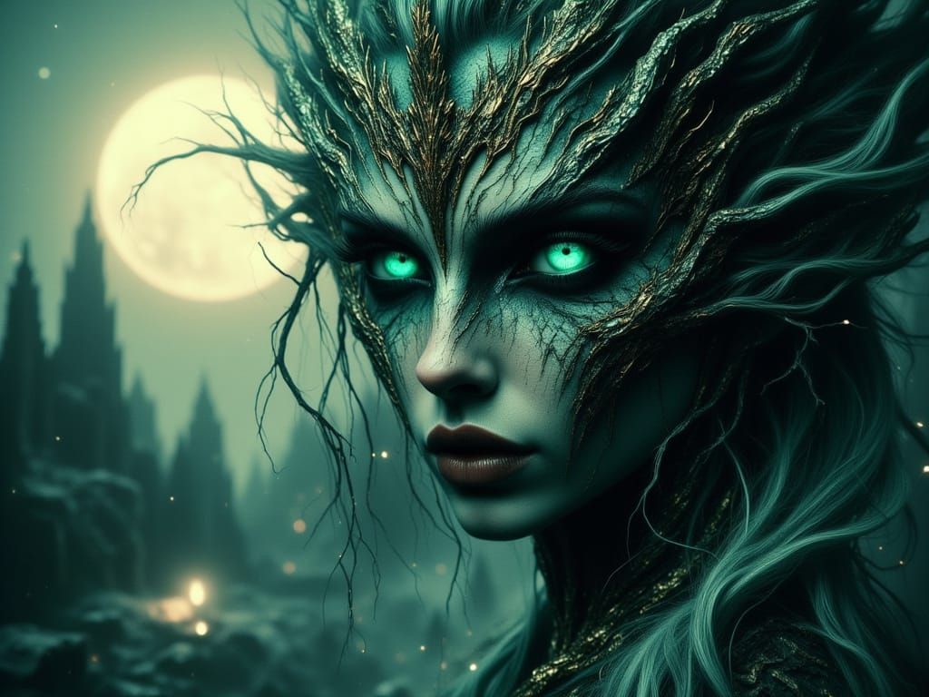 Dragon Woman Hybrid in Oil Painting Style