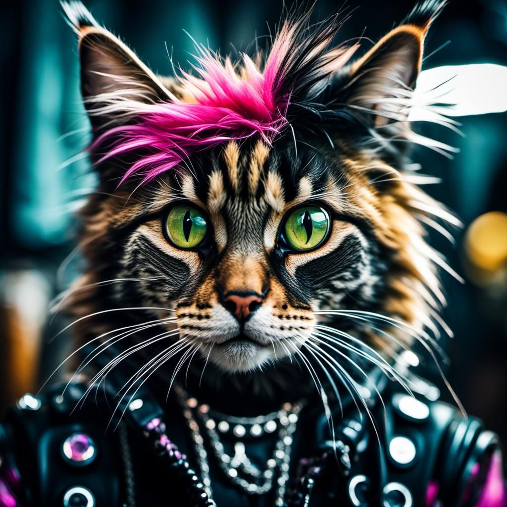 Punk rock cat