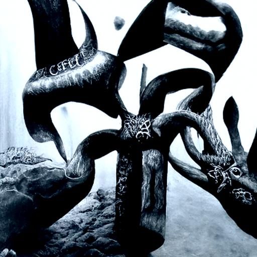 Monotheist Album Cover in Charcoal Drawing Style