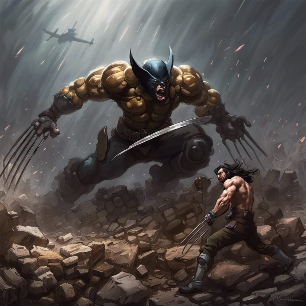 Wolverine fighting his inner beast.