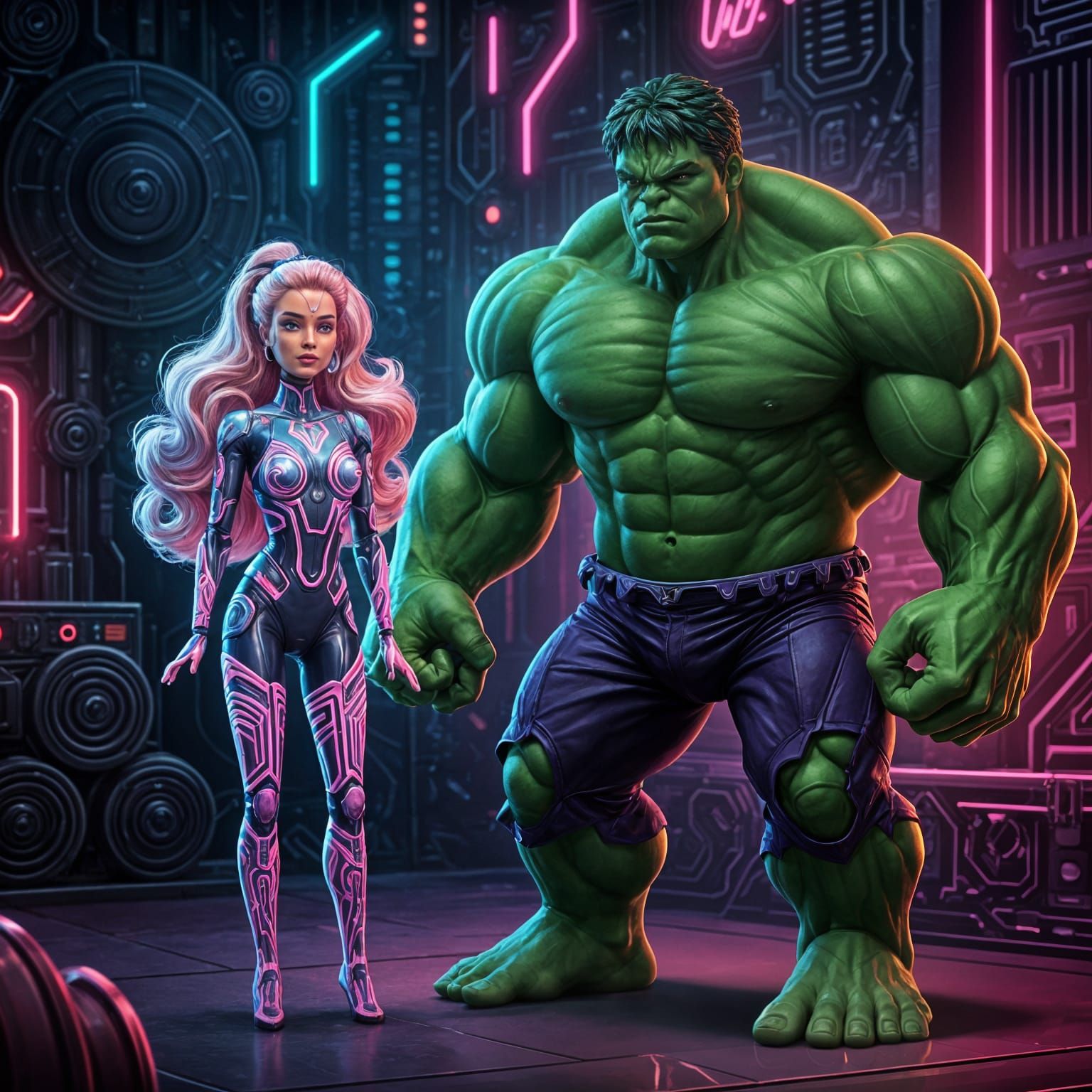 Hulking Barbie Robo-Figures
