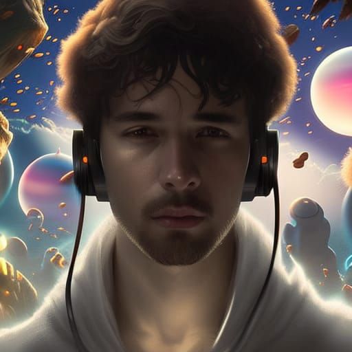 Planet Earth in Spacecore Style 3D Render