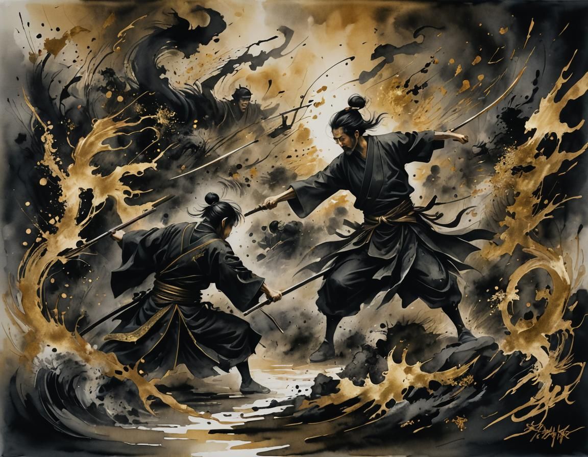 Calm Versus Chaos in Japanese Surrealism Style