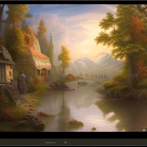 Detailed Matte Painting of a Blank Canvas