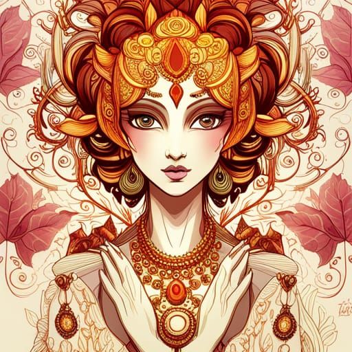 Krishna Digital Painting with Luminous Colors and Aura