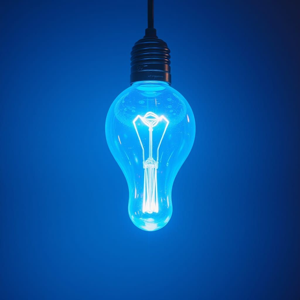 Iridescent Alien Light Bulb in Futuristic Style