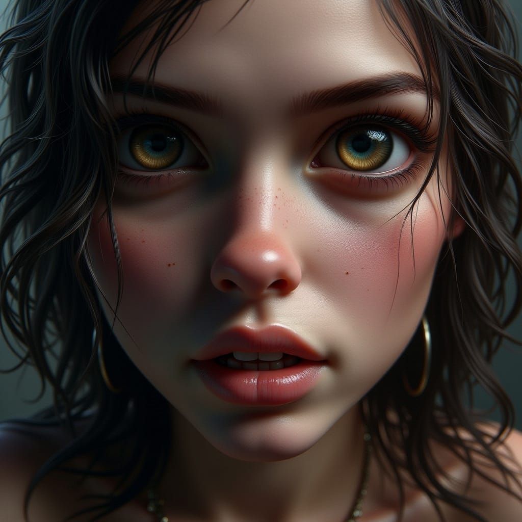 Sinister Woman in Comic Book Style